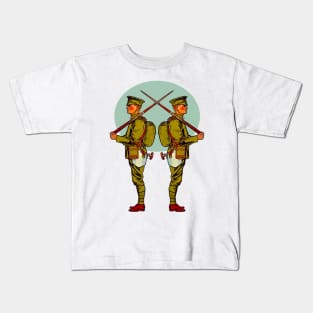 Soldier in the 1st. World War Kids T-Shirt